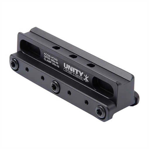 Picture of Unity Tactical FAST, Red Dot Mount, 2.05" Optical Height, Compatible with ACOG/VCOG Footprints, Anodized Finish, Black FST-COGB