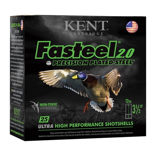 Picture of Kent Cartridge Kent Fasteel 2.0 Precision Plated Steel Load 12 ga. 3 in. 1 3/8 oz. 4 Shot 25 rd. K123FS40-4 K123FS404