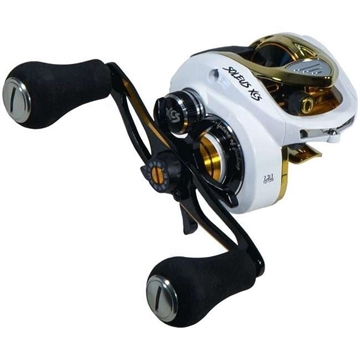 Picture of FAVORITE FISHING USA, LLC SOLEUS XCS CASTING REEL WHITE/GOLD XCS 6.6:1 RIGHT SLSW6XR