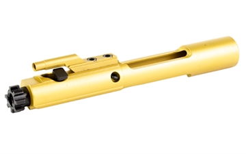 Picture of Faxon Firearms Bolt Carrier Group, 5.56NATO, Fits AR-15, Titanium Nitride PVD Coated Bolt Carrier and Gas Key, Gold, Salt Bath Nitrided Bolt, Black FF556BCGCNITRIDE-TiN FF556BCGCNITRIDETIN