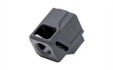 Picture of Faxon Firearms EXOS-523 Compensator for G43 Black Anodized Aluminum 1/2"x28 Threads 1.125" OAL 9mm FFPACOMPSSG01