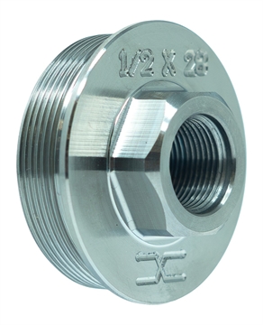 Picture of FAXON FIREARMS 1/2X28 DIRECT THREAD TO HUB ADAPTER TITANIUM FFMDSILHUB52802 816341029538