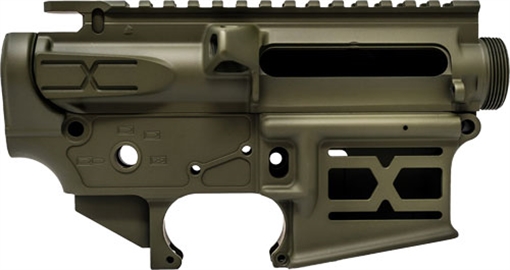 Picture of FAXON AR-15 X-TRA LITE RECEIVER SET OD GREEN STRIPPED FF15RECEIVERSET02ODG