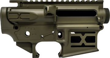 Picture of FAXON AR-15 X-TRA LITE RECEIVER SET OD GREEN STRIPPED FF15RECEIVERSET02ODG