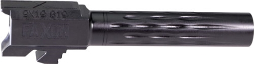 Picture of Faxon Firearms Match Series, Flame Fluted, 1:10 Twist Barrel, 9MM, Fits Glock 19 Gen 2-5/19X/45, Nitride Finish, Black GB910N19LGQ-N