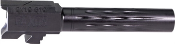 Picture of Faxon Firearms Match Series, Flame Fluted, 1:10 Twist Barrel, 9MM, Fits Glock 19 Gen 2-5/19X/45, Nitride Finish, Black GB910N19LGQ-N