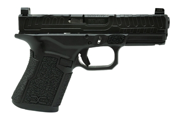 Picture of Faxon Firearms FX-19 Patriot Gen 2 Compact Frame 9mm Luger 15+1 Black DLC Match Grade Barrel, Optic Cut/Serrated Slide, Polymer Frame w/Picatinny Rail, Angled Grip FX-19-P-02