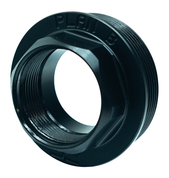 Picture of FAXON FIREARMS PLAN B TO HUB ADAPTER BLACK STAINLESS STEEL 1.375-24 FFMDSILHUBPB01 816341029569