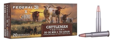 Picture of Federal x Henry Cattleman Edition rifle Ammunition 30-30 Win 150gr SP 2390 fps 20/ct LG3030CATT