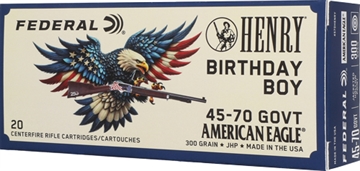 Picture of Federal Henry 250th Anniversary Rifle Ammunition .45-70 Govt 300gr HP 1850 fps 20/ct 4570HENRY