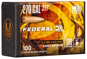 Picture of Federal Fusion Component 270 Win .277 130 gr Fusion Soft Point 100 Per Box/ 4 Case FB277F2