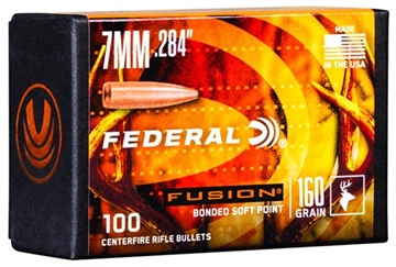 Picture of Federal Fusion Component 7mm .284 160 gr Fusion Soft Point 100 Per Box/ 4 Case FB284F3