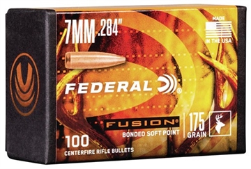 Picture of Federal Fusion Component 7mm .284 175 gr Fusion Soft Point 100 Per Box/ 4 Case FB284F4