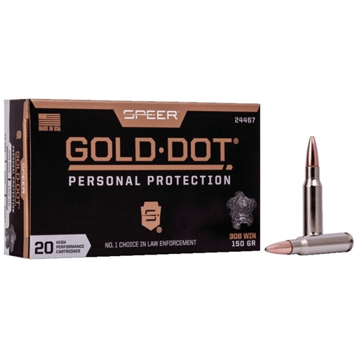 Picture of Speer Gold Dot Rifle Ammo 308 Win. 150 gr. 20 rd. 24467