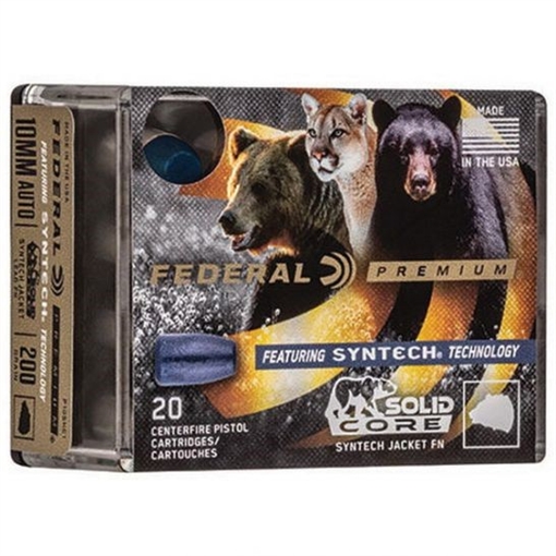 Picture of Federal Premium 44RemMag 300gr Solid Core Synthetic Flat Nose 20 Per Box/10 Case P44SHC1