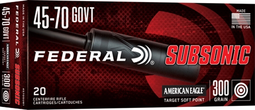 Picture of Federal Subsonic Rifle Ammunition .45-70 Govt 300gr SP 1000 fps 20/ct 4570SUB1