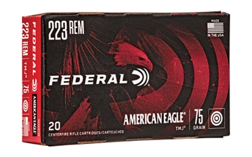 Picture of Federal American Eagle Rifle 223Rem 75gr Total Metal Jacket 20 Per Box/25 Case AE223T75