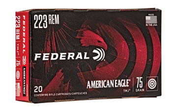 Picture of Federal American Eagle Rifle 223Rem 75gr Total Metal Jacket 20 Per Box/25 Case AE223T75