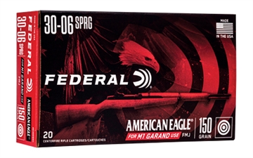 Picture of Federal American Eagle M1 Grand 30-06Springfield 150gr Full Metal Jacket 20 Per Box/10 Case AE3006M1