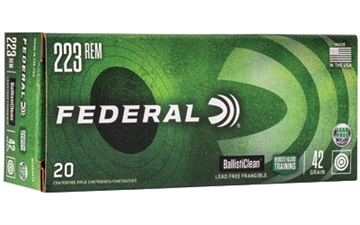 Picture of Federal BallistiClean Reduced Hazard Training 223Rem 42gr Lead Free Frangible 20 Per Box/25 Case BC223NT5
