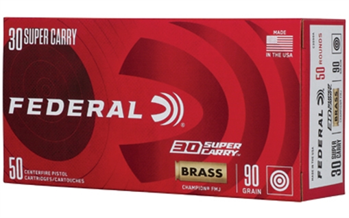 Picture of Federal Champion Training 30SuperCarry 90gr Full Metal Jacket 50 Per Box/20 Case C3090A
