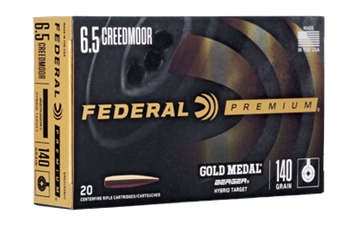 Picture of Federal Premium Gold Medal 6.5Creedmoor 140gr Berger Hybrid Target 20 Per Box/10 Case GM65CRDBH2