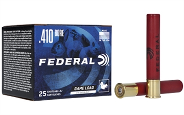 Picture of Federal GameShok, 410 Gauge, 3", #5, Max Dram, .6875oz, Shotshell Lead Shot, 25 Round Box H4135