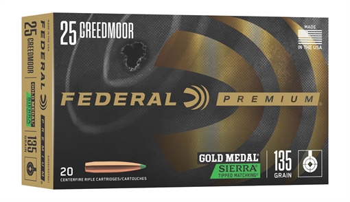 Picture of FEDERAL GOLD MEDAL 25 CM 135GR TIPPED MATCHKING 20RD 10BX/CS GM25CRDTMK1