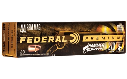 Picture of Federal Premium, Hammer Down, 44 Magnum, 270 Grain, Bonded Soft Point, 20 Round Box. Designed for Lever Action Rifles LG441