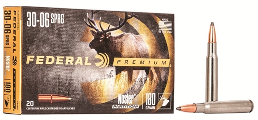 Picture of Federal Premium Vital-Shok Rifle Ammunition .30-06 Sprg 180 gr PT 2700 fps - 20/ct P3006F