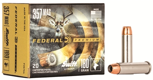 Picture of Federal Premium Vital-Shok Handgun Ammunition .357 Mag 180 gr SAF 1160 fps 20/box P357SA