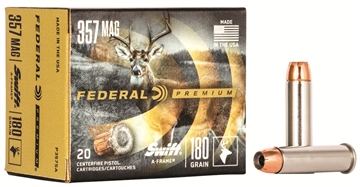 Picture of Federal Premium Vital-Shok Handgun Ammunition .357 Mag 180 gr SAF 1160 fps 20/box P357SA