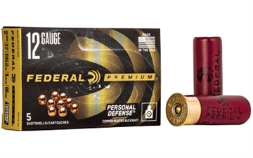 Picture of Federal, Personal Defense, 12 Gauge, 2.75", 00 Buck, Buckshot, 9 Pellets, 5 Round Box PD13200