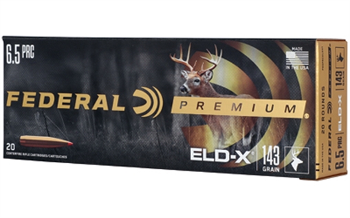 Picture of Federal Federal Premium, Extremely Low Drag eXpanding, 6.5 PRC, 143 Grain, Polymer Tip, 20 Round Box P65PRCELDX1