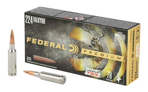 Picture of Federal Premium, Barnes, 224 Valkyrie, 78 Grain, Triple Shock X, 20 Round Box P224VLKBTSX1