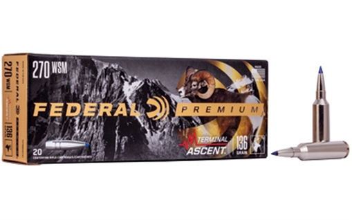 Picture of Federal Premium, 270 Winchester Short Magnum, 136 Grain, Terminal Ascent, 20 Round Box P270WSMTA1