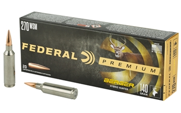 Picture of Federal Premium, Berger Hybrid Hunter, 270 Winchester Short Magnum, 140Grain, 20 Round Box P270WSMBCH1