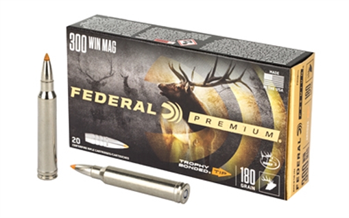 Picture of Federal Premium, 300 WIN MAG, 180 Grain, Trophy Bonded Tip, Hollow Point, 20 Round Box P300WTT1 FAP300WTT1