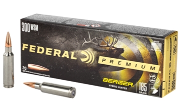 Picture of Federal Classic Hunter Berger Hybrid Rifle Ammunition .300 WSM 185 gr BTHP 2950 fps 20/ct P300WSMBCH1