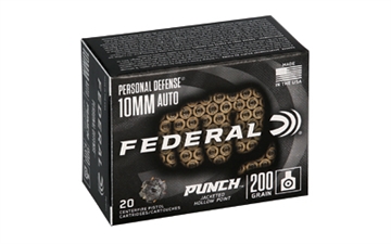Picture of Federal Punch Personal Defense 10mmAuto 200gr Jacketed Hollow Point 20 Per Box/10 Case PD10P1