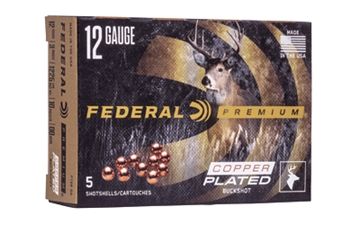 Picture of Federal Premium, Vital Shok, 12 Gauge 3", 00 Buck, Buckshot, 15 Pellets, 5 Round Box P15800 P158 00