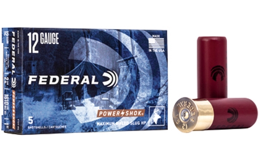 Picture of Federal F127RS Power-Shok Shotshell 12Gauge 2.75" 1oz RifledSlug Shot 5 Per Box/50 Case F127RS F127 RS