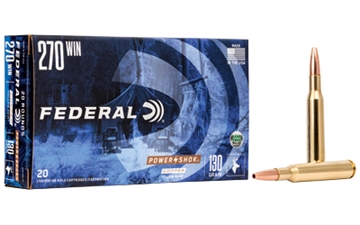 Picture of Federal PowerShok, 270 Win, 130 Grain, Copper, Lead Free, 20 Round Box, California Certified Nonlead Ammunition 270130LFA