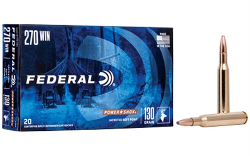 Picture of Federal Federal Power-Shok Rifle Ammo 270 Win 130 gr. Jacketed Soft Point 20 rd. 270A