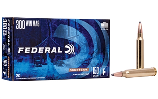 Picture of Federal Power-Shok 300WinMag 150gr Jacketed Soft Point 20 Per Box/10 Case 300WGS