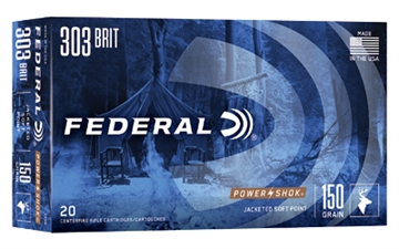 Picture of Federal Power-Shok Rifle Ammunition .303 British 150 gr SP 2690 fps - 20/ct 303B