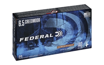 Picture of Federal Power-Shok 6.5Creedmoor 140gr Jacketed Soft Point 20 Per Box/10 Case 65CRDB