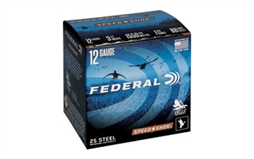 Picture of Federal Speed-Shok, Lead Free, 12 Gauge 3.5", #BB, 1 3/8 oz, Steel Shot, 25 Round Case, California Certified Nonlead Ammunition WF133 BB WF133BB