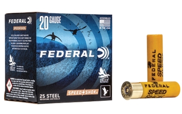 Picture of Federal Speed-Shok, Lead Free, 20 Gauge 3", #3, 7/8 oz, Steel Shot, 25 Round Box, California Certified Nonlead Ammunition WF209 3 WF2093
