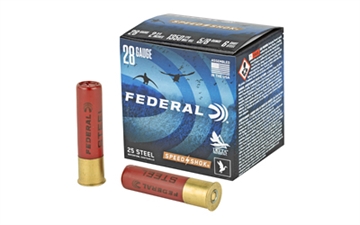 Picture of Federal Speed-Shok Hight Velocity Steel Shot, 28 Gauge 2.75", #6, Steel Shot, 25 Round Box WF2836